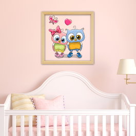 Wallity Cuadro Decorativo Enmarcado Multicolor 32 x 32 cm
